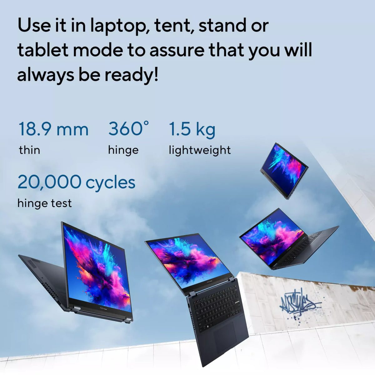 Asus VivoBook S14 TP3402VA-LZ255W Intel Core I5 1335U 8GB 512GB SSD 14 Inch Touch Flip Windows 11 Home, Silver Laptop