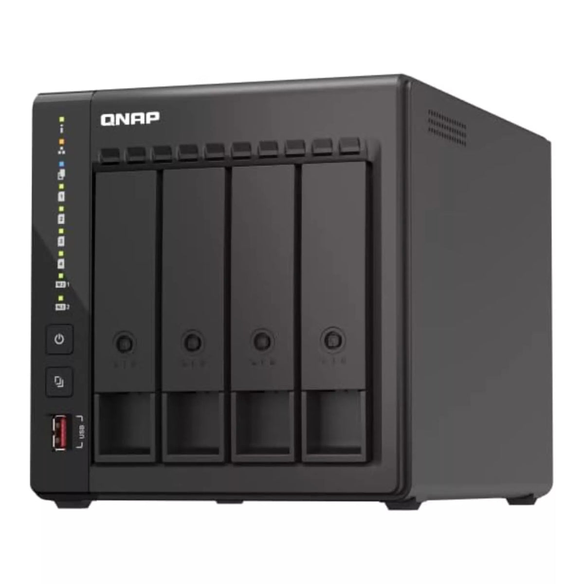 QNAP TS-453E-8G-US 4 Bay High-Performance Desktop NAS with Intel CPU, 8GB RAM M.2 Slots - Diskless