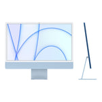 Apple iMac 24 Inch 2021, Apple M1 Chip 8 Core GPU, 8GB RAM, 256GB Storage, 4.5K Retina Display, Blue MGPK3