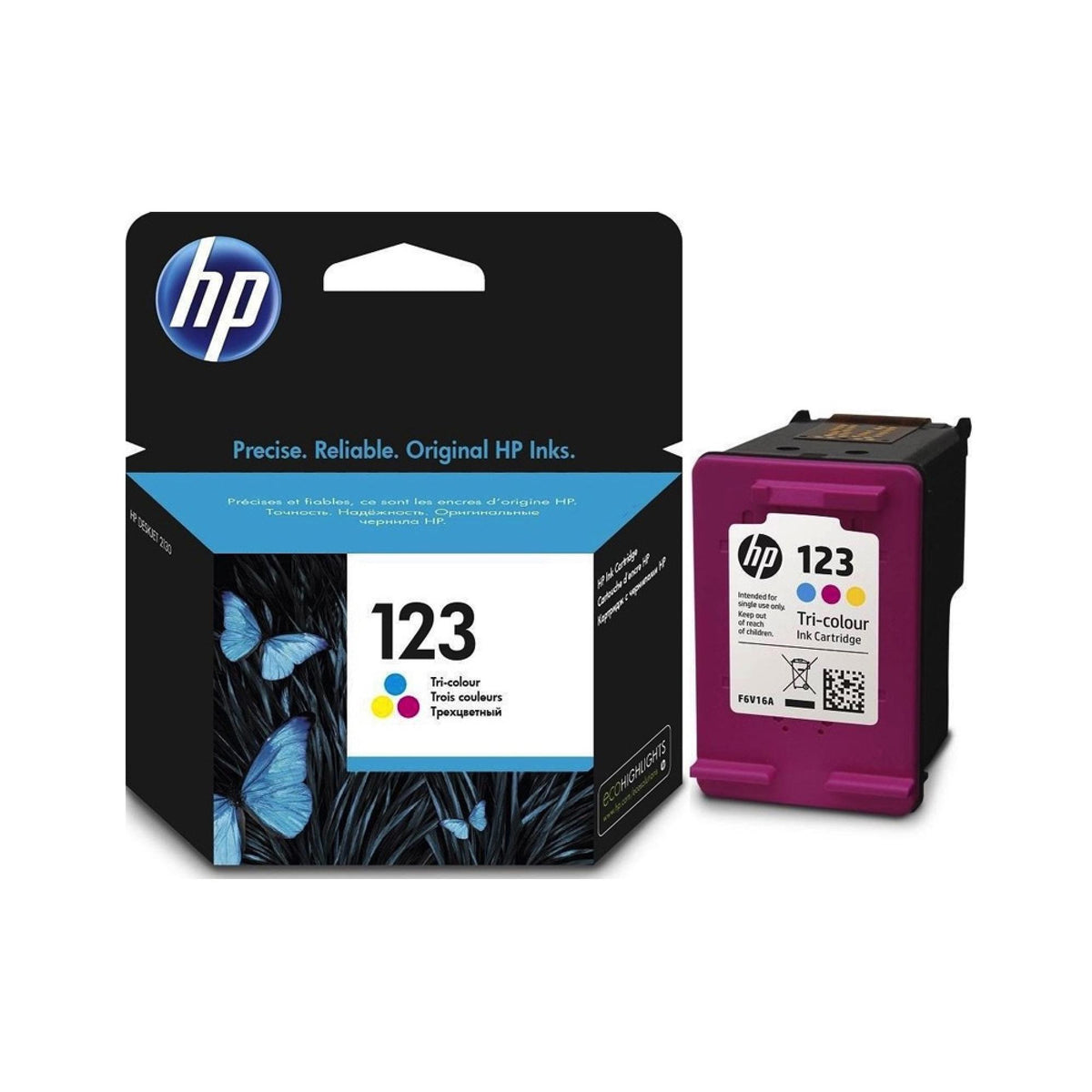 HP 123 Tri-color Original Ink Cartridge F6V16AE