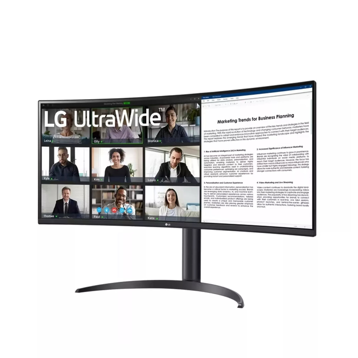 LG 34WR55QC-B Ultrawide 34-inch Curved Monitor