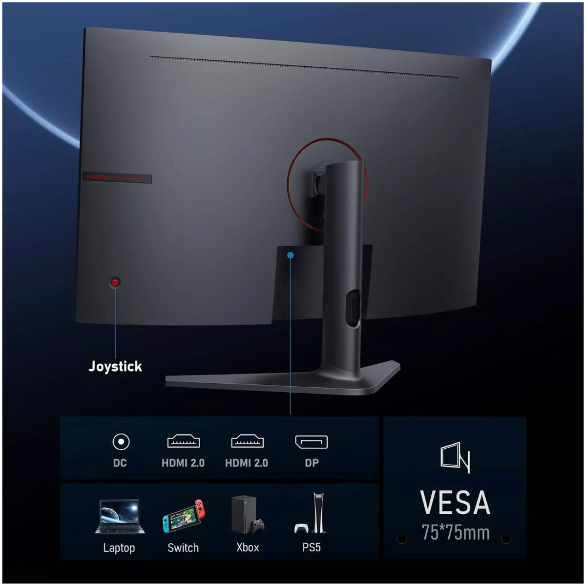 Koorui 32E6QC 32Inch QHD Curved Gaming Monitor