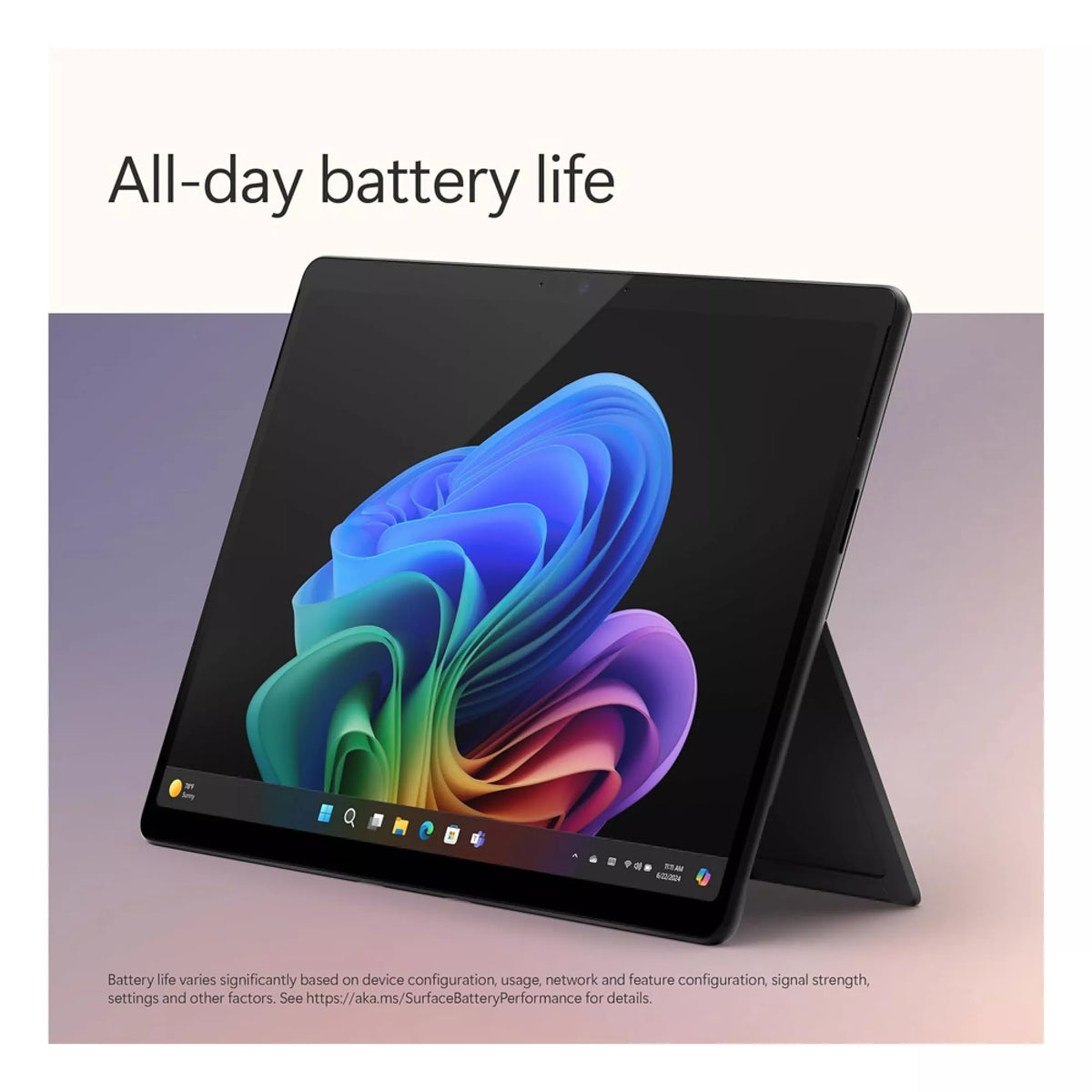 Microsoft Surface Pro 11 Snapdragon X Elite 13 inch Touch 16GB 512GB Storage Win 11 Home Black, ZIA-00018