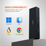 Mowsil HDMI KVM Switch 2 Port 4K@60Hz – Share USB Keyboard, Mouse & Monitor Between 2 PCs/Laptops