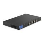 Linksys LGS328PC 24-Port Managed Gigabit PoE+ Switch with 4 1G SFP Uplinks 250W TAA Compliant