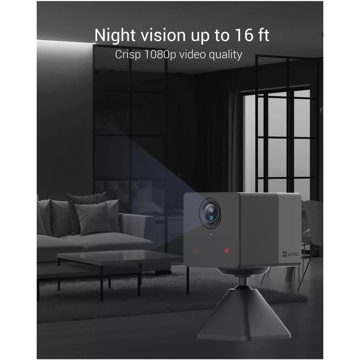 Ezviz BC2 Wi-Fi Smart Home Battery Camera with Motion Detection, CS-BC2-A0-2C2WPFB