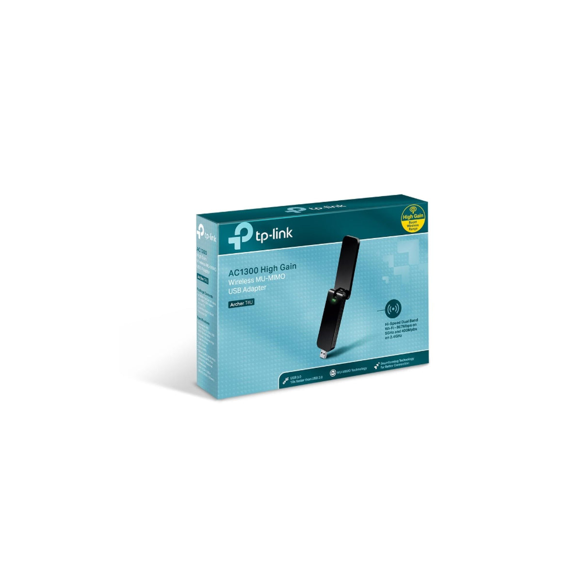 Tp-Link Archer T4U AC1300 High Gain Wireless MU-MIMO Dual Band USB Adapter