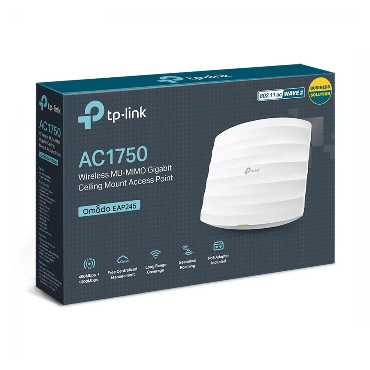 Tp-Link AC1750 Wireless Dual Band Gigabit Ceiling Mount Access Point EAP245