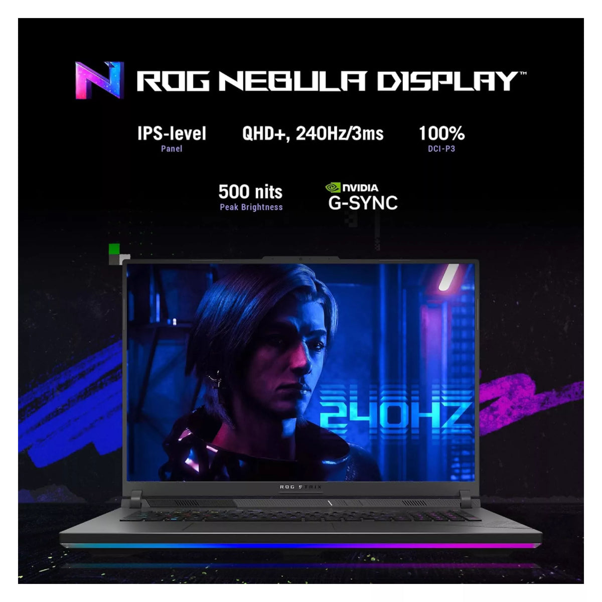 ASUS STRIX G18 G814JIR-I9322GN Intel Core I9 14900HX 32GB 2TB SSD 18Inch WQXGA Windows 11 Home, Black Laptop