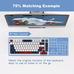 Magegee SKY81 Wired Mechanical KB Blue Switch Blue Light Blue White