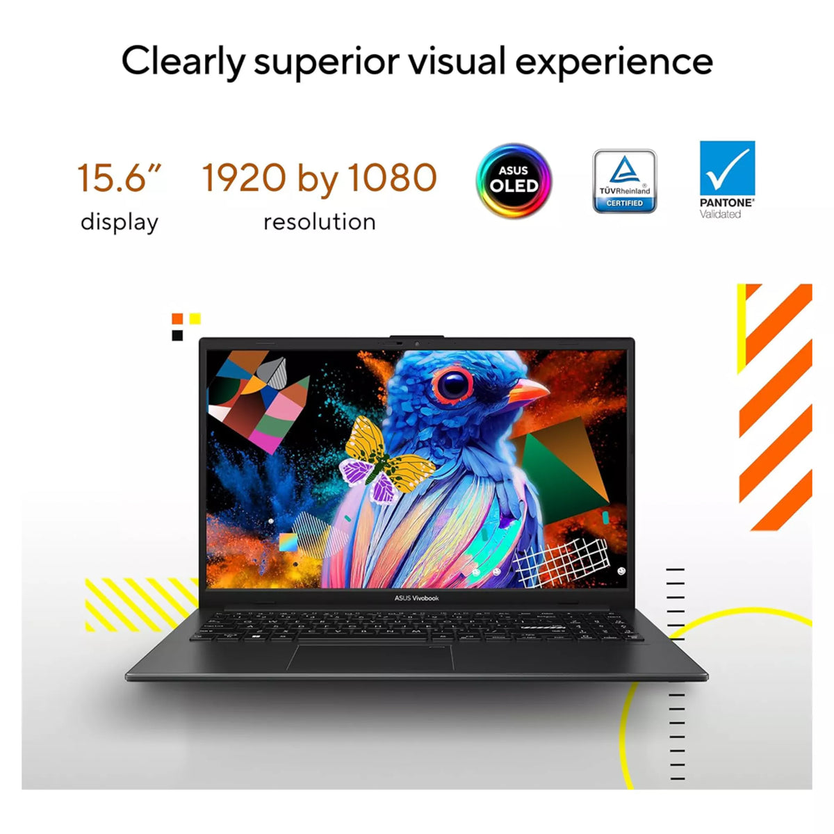 Asus VivoBook E1504FA-OLEDR5W AMD RYZEN R5 7520U 16GB 512GB SSD 15.6Inch OLED Full HD Windows 11 Home, Black Laptop