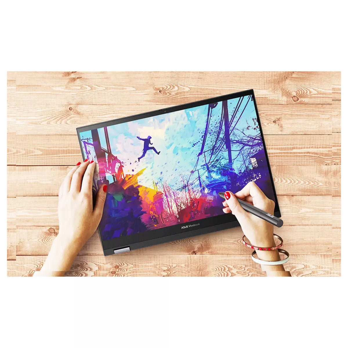 Asus VivoBook S14 TN3402YA-LZ327W AMD RYZEN R5-7430U 8GB 512GB SSD 14 Inch Touch Flip Windows 11 Home, Blue Laptop