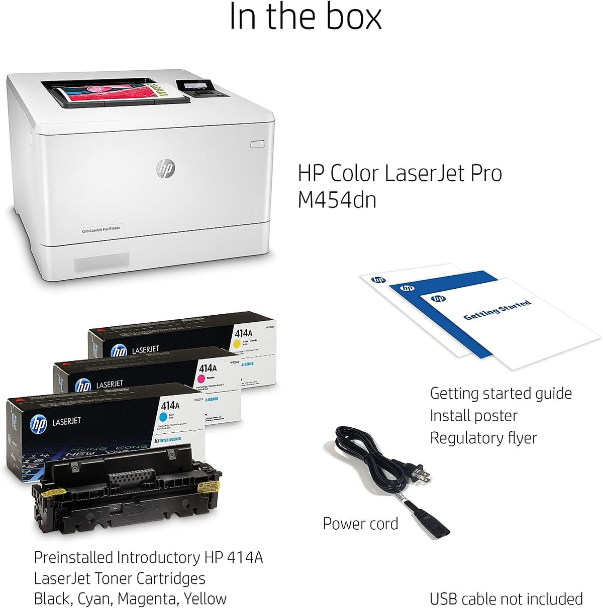HP LaserJet Pro M454dn Color Laser Printer W1Y44A