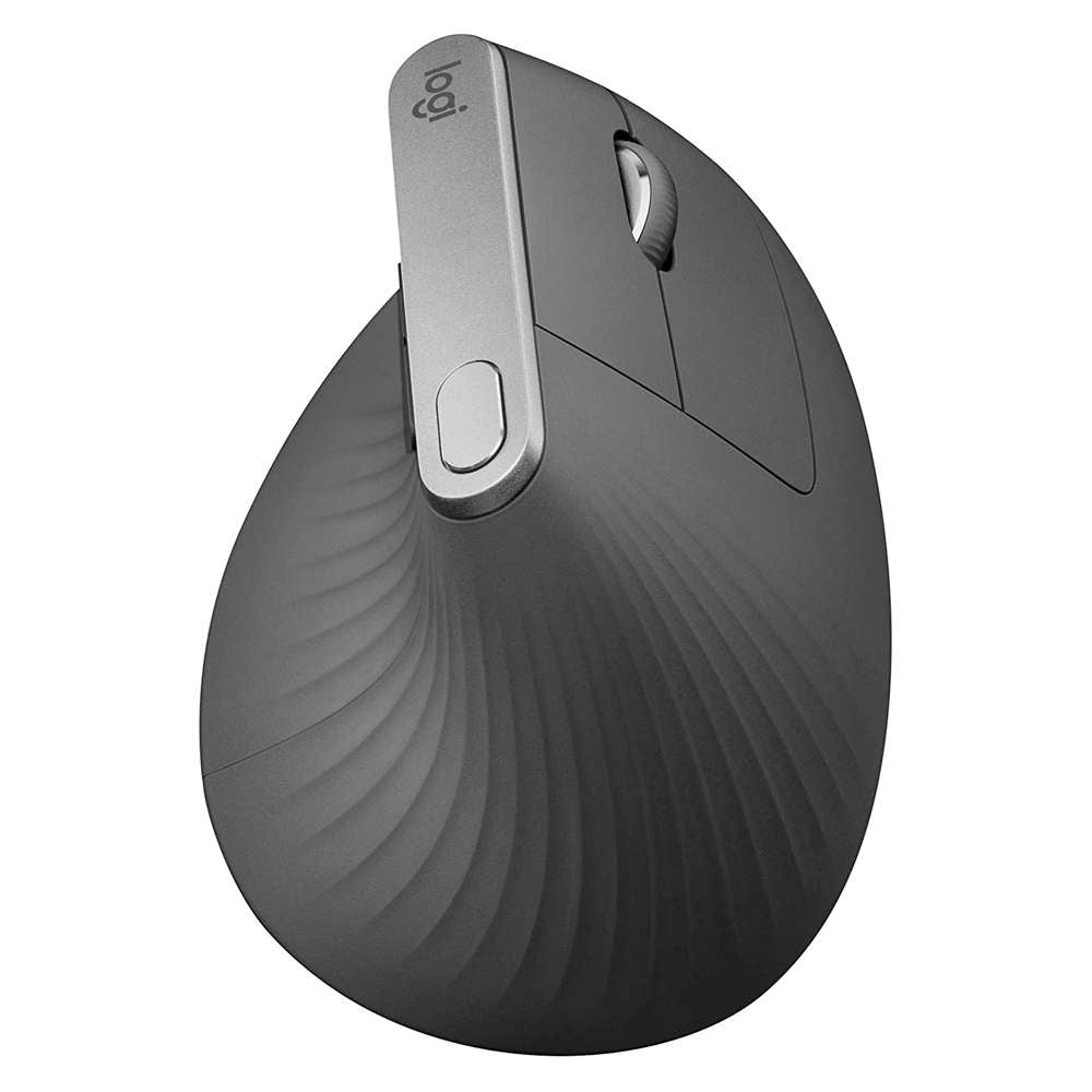 ماوس لوجيتك MX Vertical Advanced Ergonomic اللاسلكي بتقنية البلوتوث، لون جرافيت