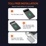 Mowsil HDD 2.5 SATA SSD Enclosure Type-C+USB uae