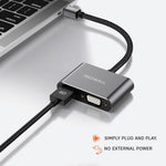 Mowsil Mini DisplayPort to HDMI and VGA Adapter – 4K HDMI, 1080p VGA, Gold-Plated Converter, Plug & Play