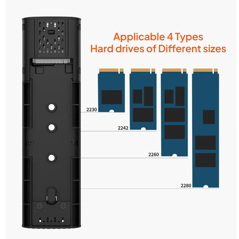M.2 SSD Enclosure Type-C+USB