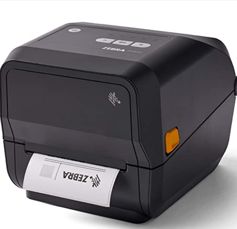 طابعة سطح مكتب حرارية مباشرة من Zebra ZD420 بمنفذ USB، ومنفذ USB Host Ethernet، طراز ZD42042-T0EE00EZ