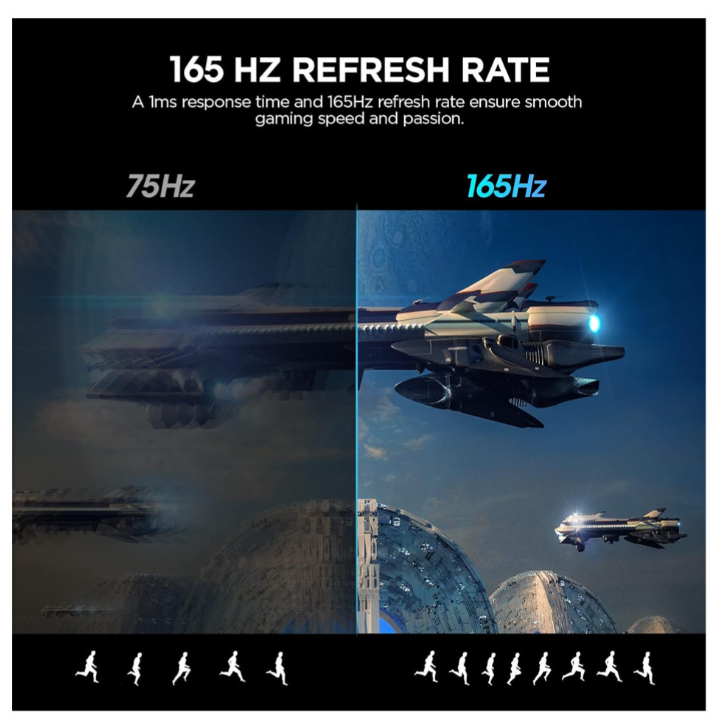 Koorui 24 Inch FHD Curved Gaming Monitor, 24E6CA