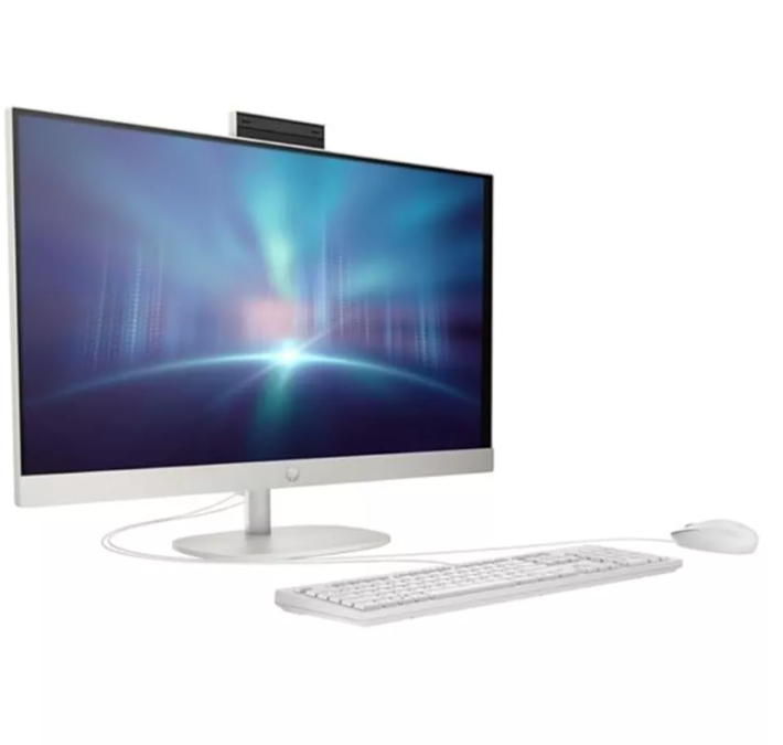 HP All-in-One 24-CR0121NH Intel Core i5 8GB 512GB SSD 23.8Inch Full HD Touch Screen, No Windows, Shell White Desktop