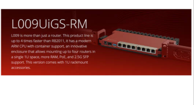 لوحة جهاز التوجيه MikroTik L009UiGS-RM