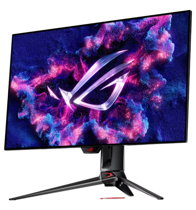 شاشة ألعاب Asus ROG Swift PG32UCDP مقاس 32 بوصة بدقة 4K UHD WOLED، لون أسود