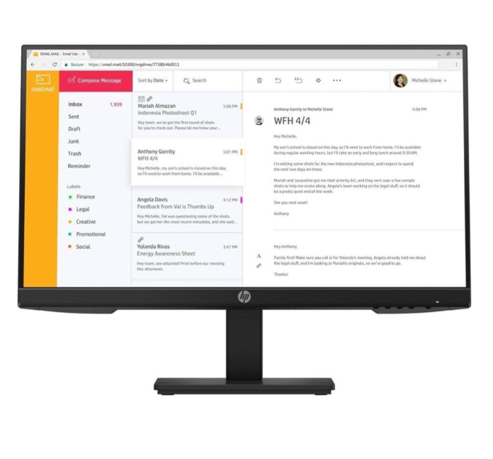 شاشة HP P24H G4 مقاس 23.8 بوصة