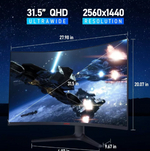 Koorui 32E6QC 32Inch QHD Curved Gaming Monitor