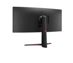 شاشة LG UltraGear QHD HDR 10 منحنية مقاس 34 بوصة مع حامل قابل للتعديل للإمالة والارتفاع، 34GP63A-B