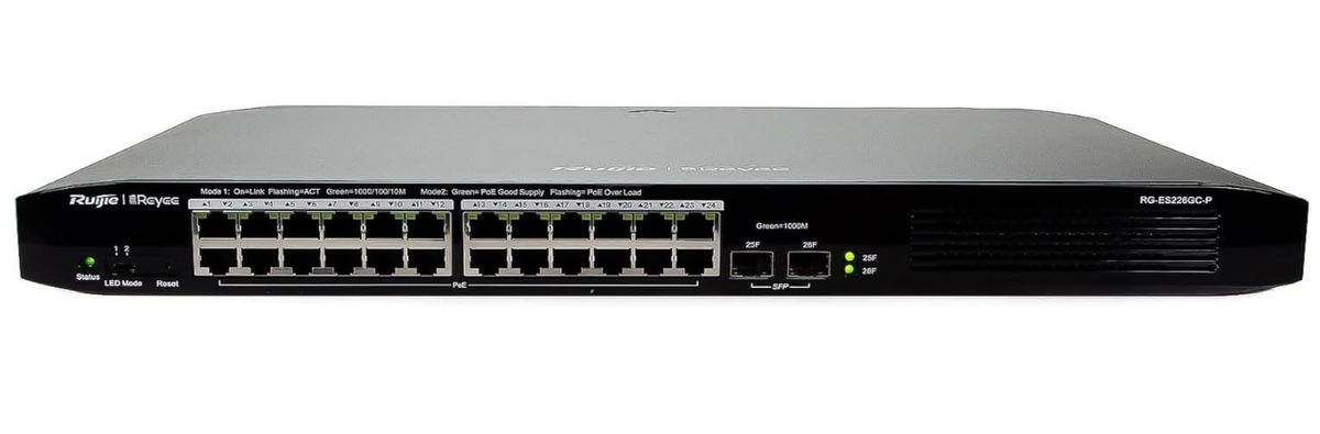 Ruijie RG-ES226GC-P 26 منفذ جيجابت ذكي POE Switch