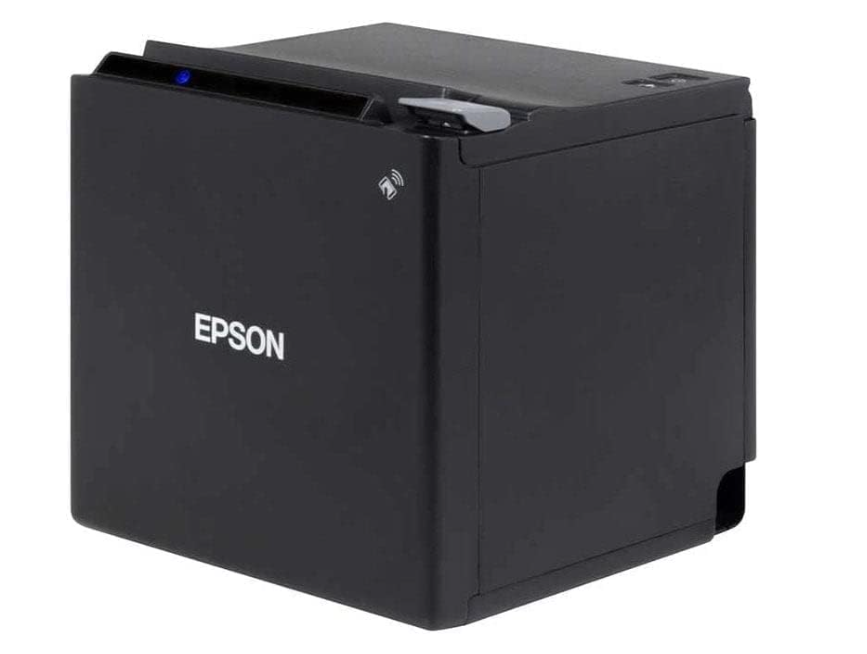 طابعة إيصالات Epson TM-m30II USB+Ethernet+NES Compact mPOS، لون أسود - C31CJ27122A0