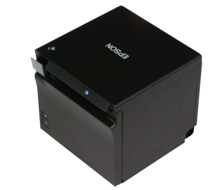 طابعة إيصالات Epson TM-m30II USB+Ethernet+NES Compact mPOS، لون أسود - C31CJ27122A0