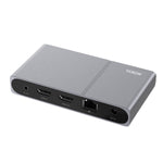 Mowsil HDMI KVM Extender over Cat6 Ethernet, 120M Long-Distance HDMI Transmission, USB-A & USB-C Keyboard & Mouse Sharing, IR Remote Control, One-to-Many Up to 253 Receivers