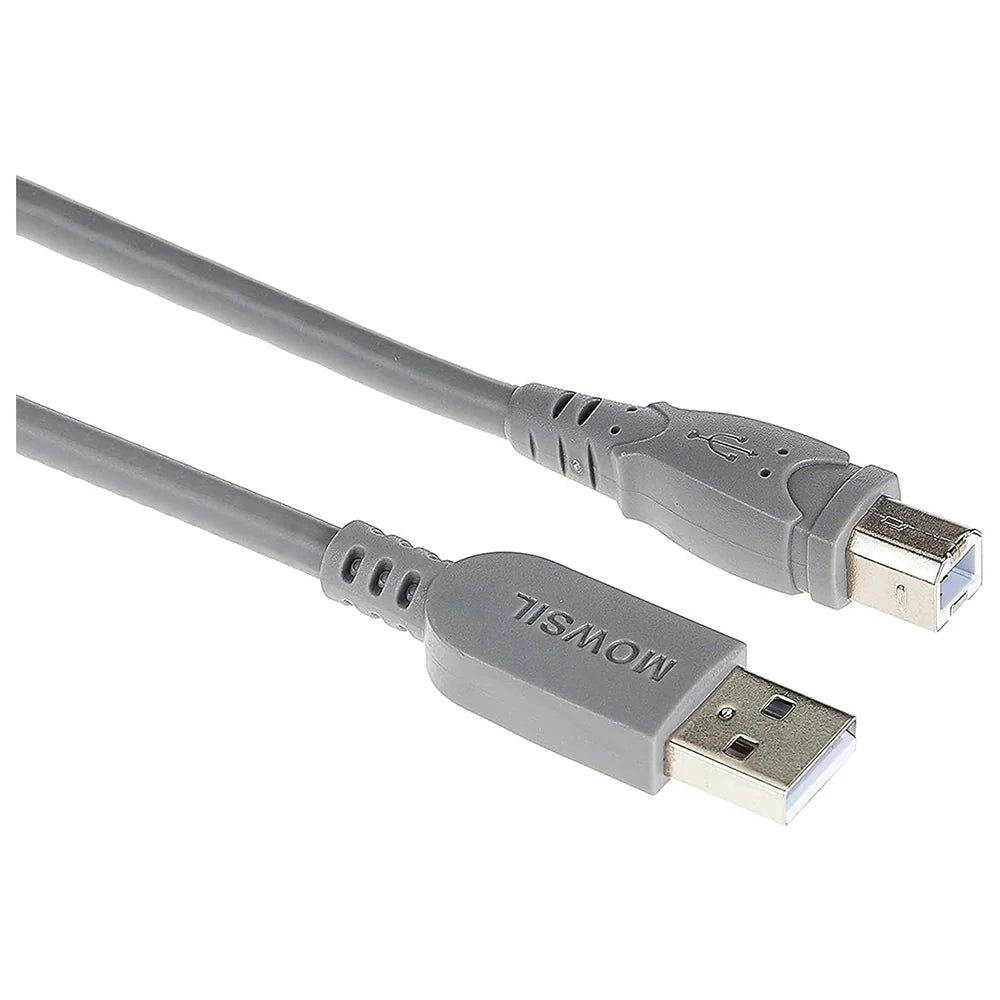 Mowsil USB 2.0 Type-A to Type-B Printer Cable – 480Mbps High-Speed, Tangle-Free PVC, Reliable Connection