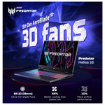 Acer Predator Helios Neo Intel Core I916 GB 1TB SSD, 16 Inch WQXGA Display, Windows 11 Home, Black Laptop