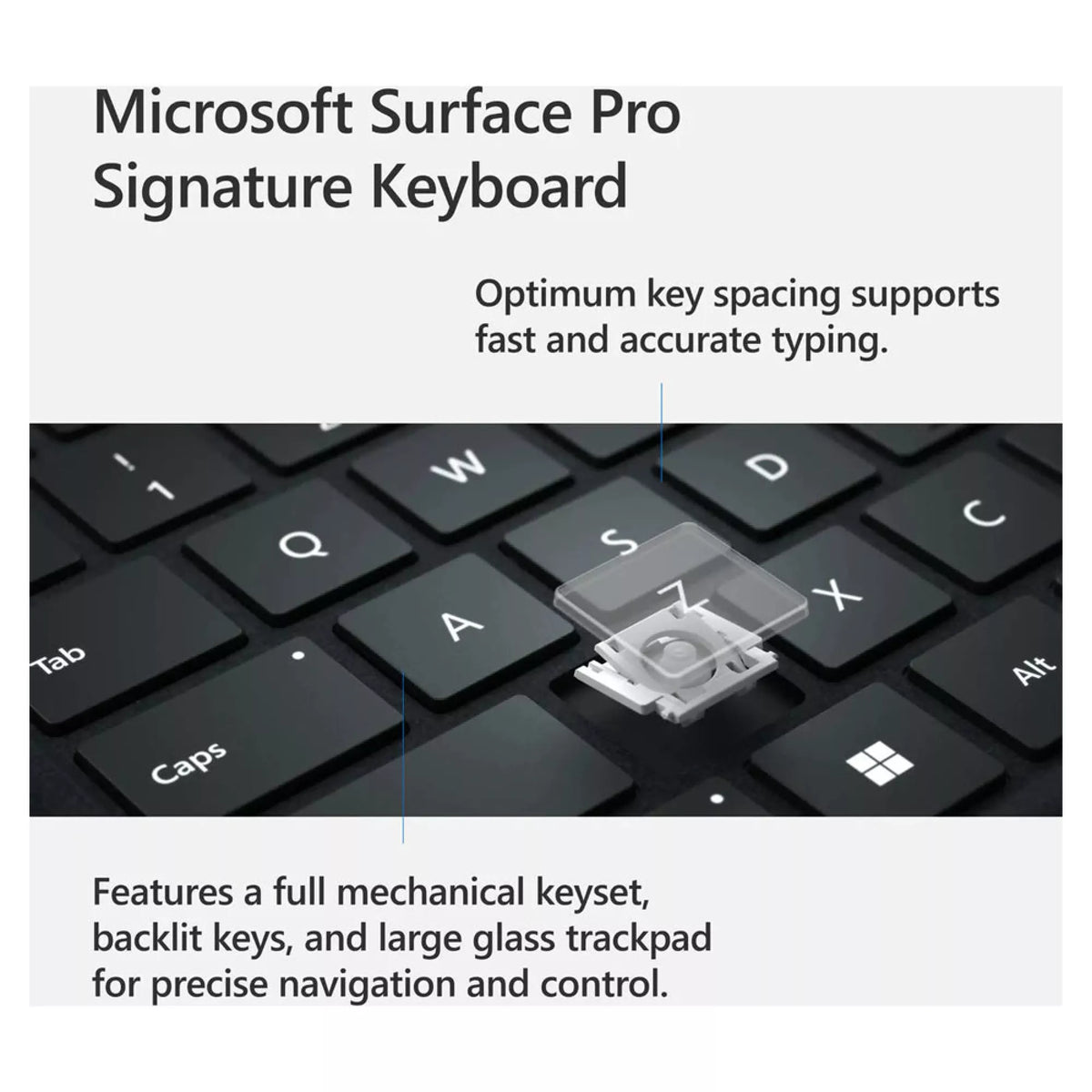 Microsoft Surface Pro Signature English KeyBoard , Ice Blue, 8XA-00055