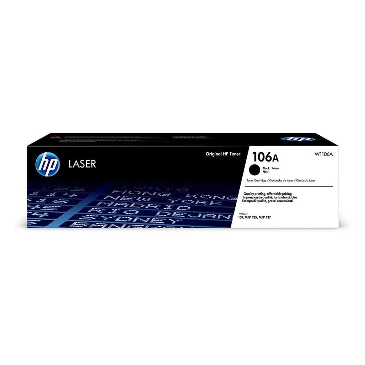 HP 106A Black Original Laser Toner Cartridge W1106A