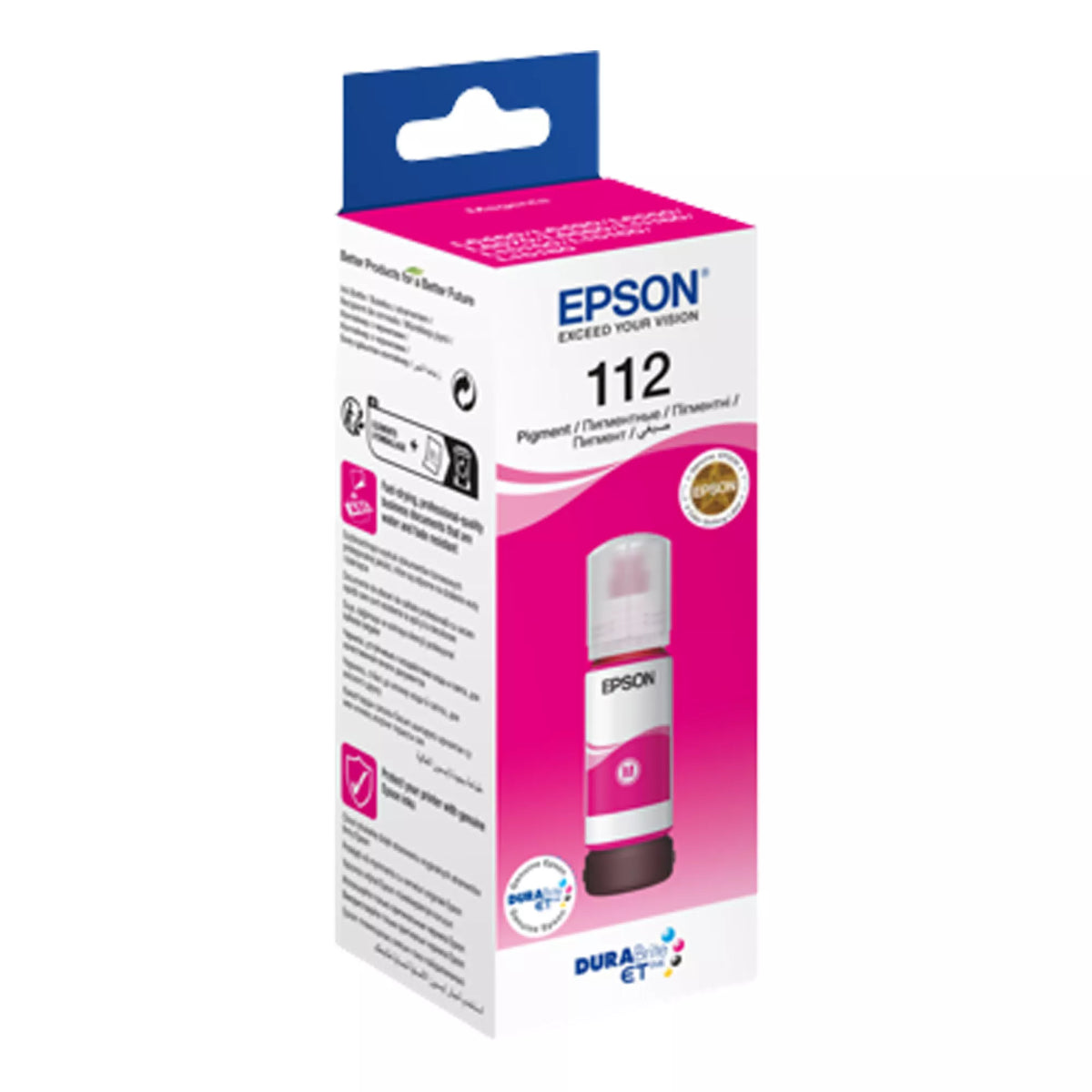 Epson 112 EcoTank Pigment Magenta ink bottle
