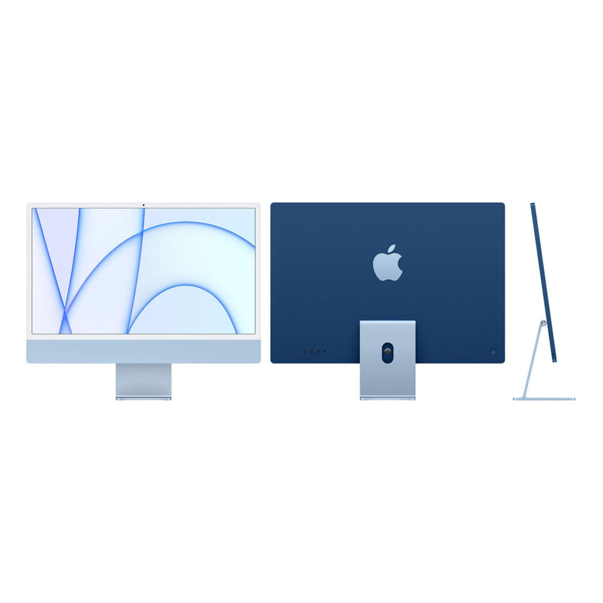 Apple iMac 24 Inch 2021, Apple M1 Chip 8 Core GPU, 8GB RAM, 256GB Storage, 4.5K Retina Display, Blue MGPK3