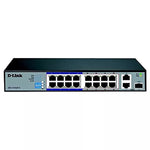 D-Link DGS-F1016P 16-Port Gigabit Unmanaged POE Switch with 2 SFP ports 250 watts