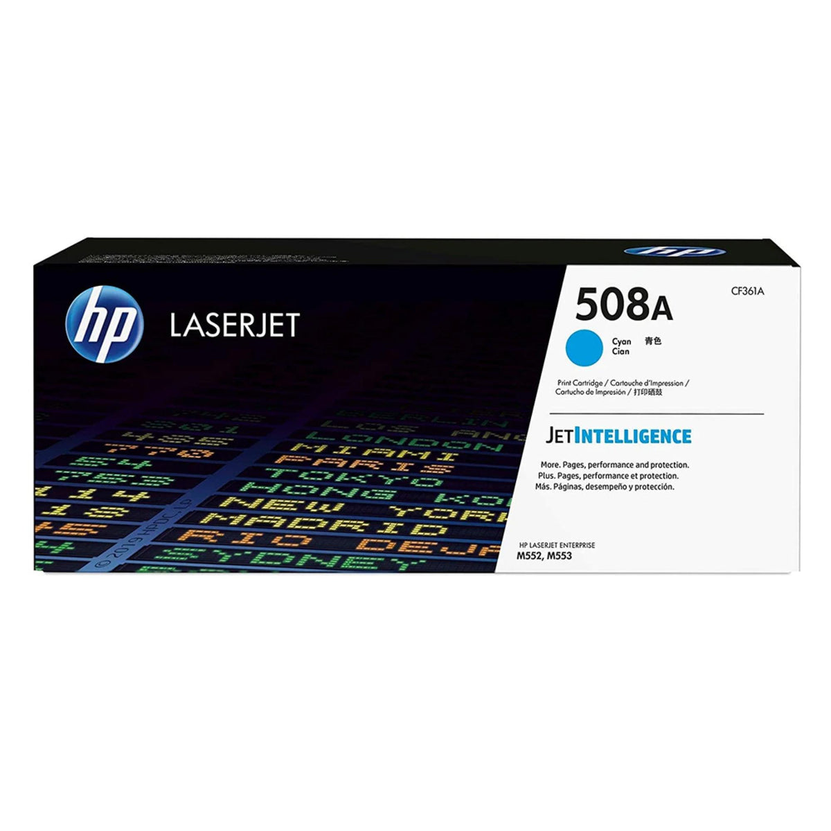HP 508A Cyan Original LaserJet Toner Cartridge, CF361A