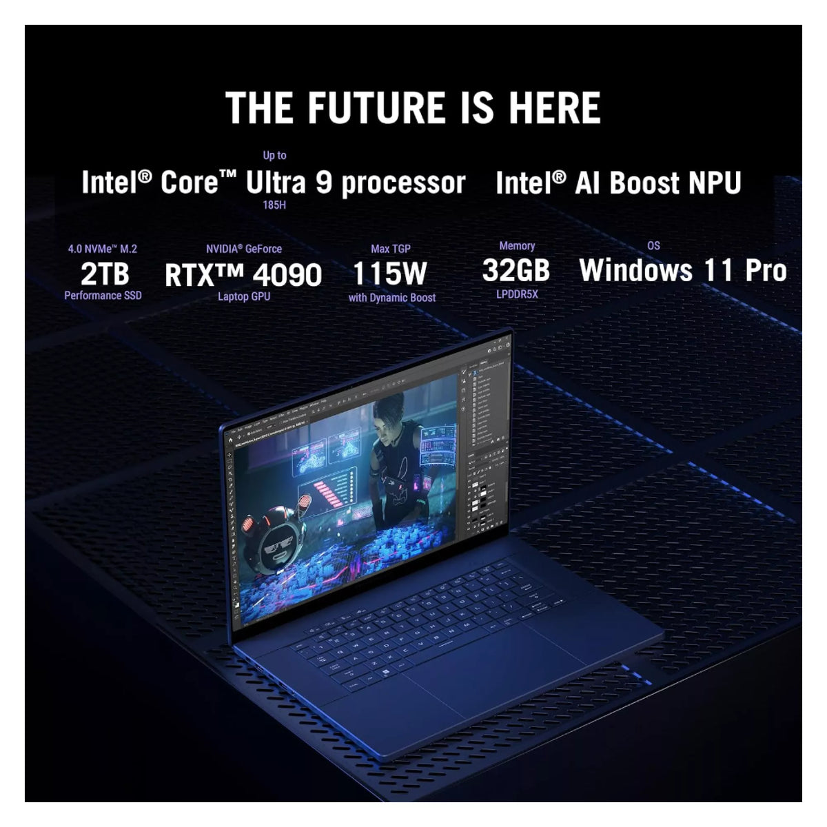 ASUS ZEPHYRUS G16 GU605MY-OLEDI9WP Intel Core Ultra 9 185H 32GB 2TB SSD 16Inch OLED Windows 11 Pro, Grey Laptop