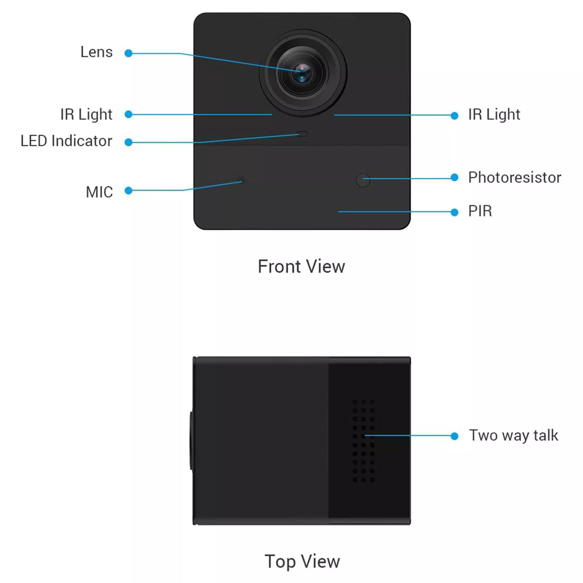 Ezviz BC2 Wi-Fi Smart Home Battery Camera with Motion Detection, CS-BC2-A0-2C2WPFB 
