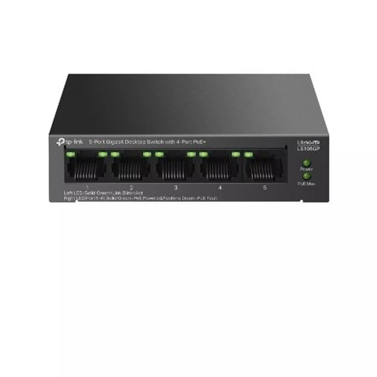 TP-Link LS105GP, 5-Port Gigabit Ethernet Unmanaged PoE Switch