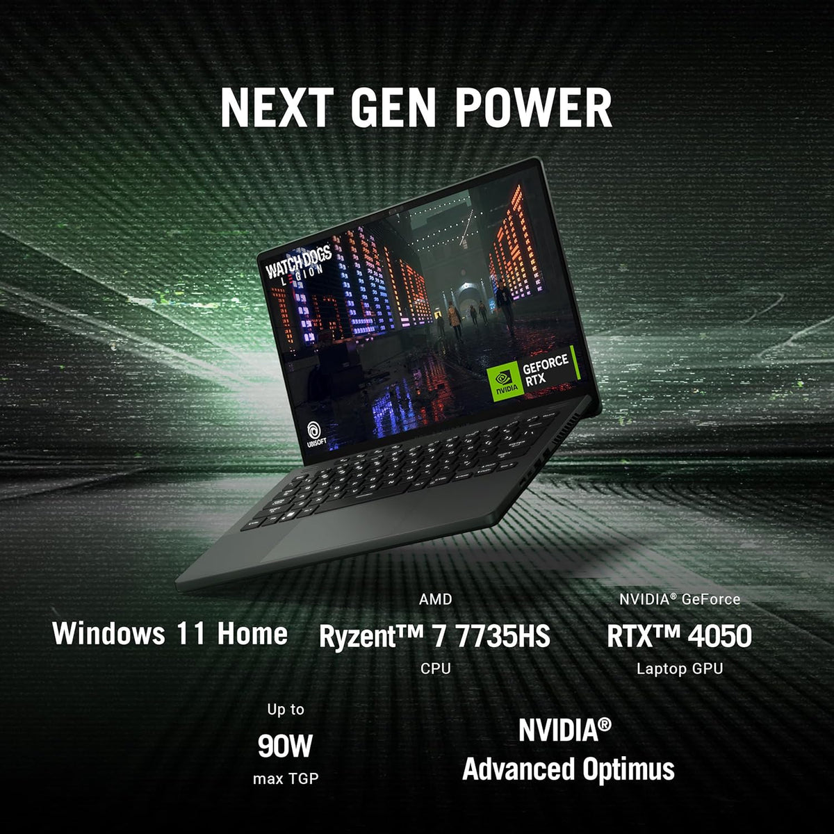 ASUS ZEPHYRUS G14 GA402NU-7161G AMD RYZEN R7-7735HS 16GB 1TB SSD 14Inch WQXGA Windows 11 Home, Grey Laptop