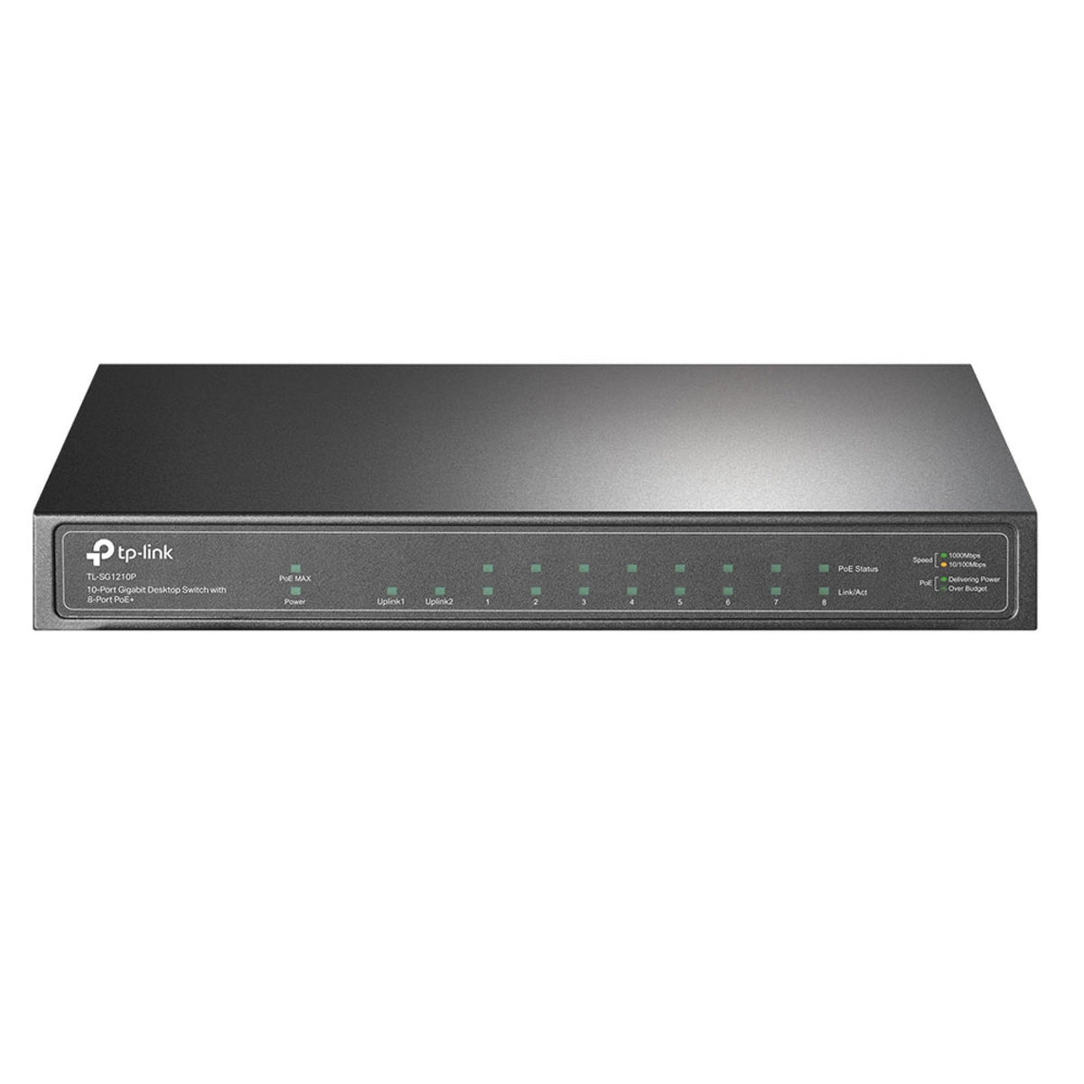 TP-Link 10-Port Gigabit Desktop Switch with 8-Port PoE+, TL-SG1210P