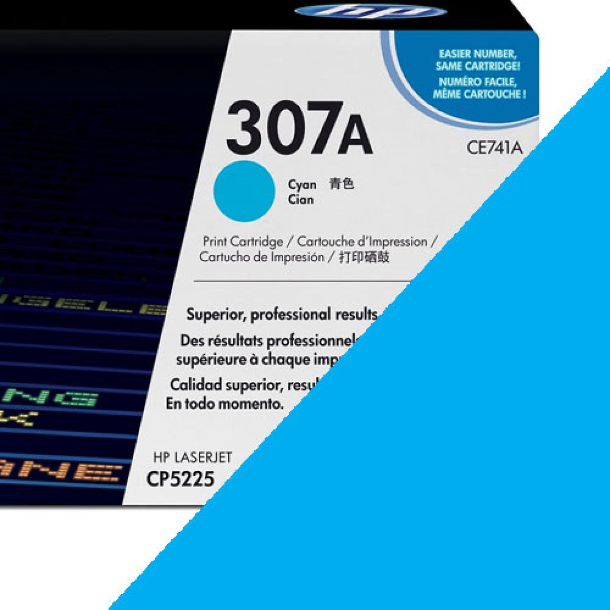 HP 307A Cyan Original LaserJet Toner Cartridge - CE741A