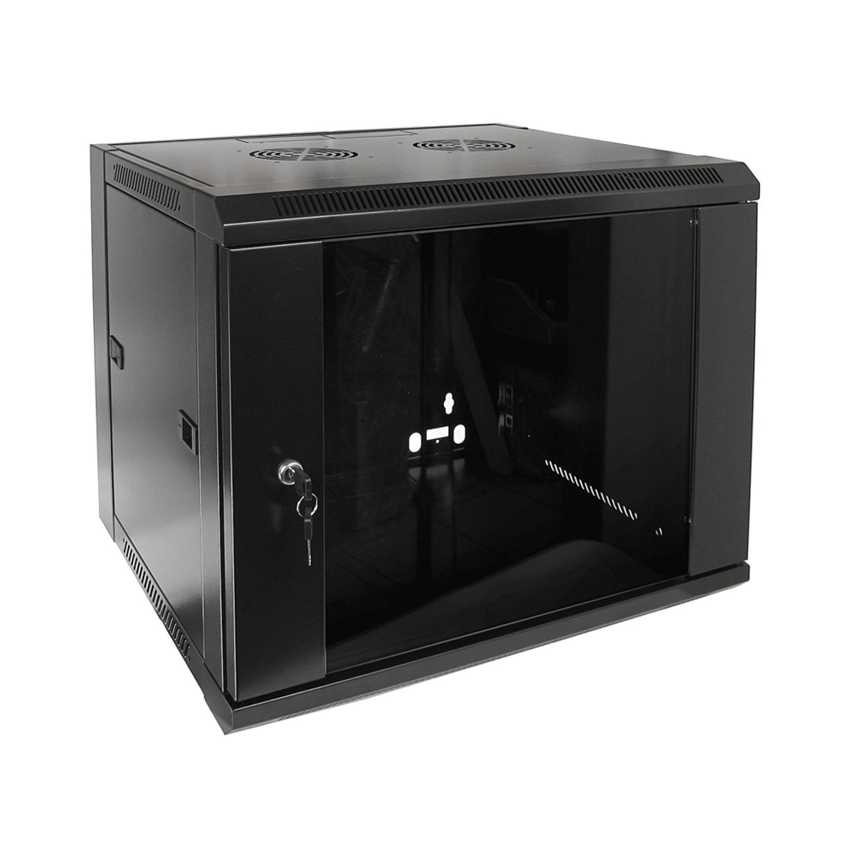 9U 600 x 450 Wall Mount Rack Single Section Cabinet with Fan
