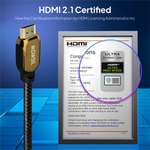 Mowsil 8K HDMI 2.1 Cable – 48Gbps Ultra High-Speed, 8K@60Hz, 4K@120Hz, Braided, Gold-Plated Connectors