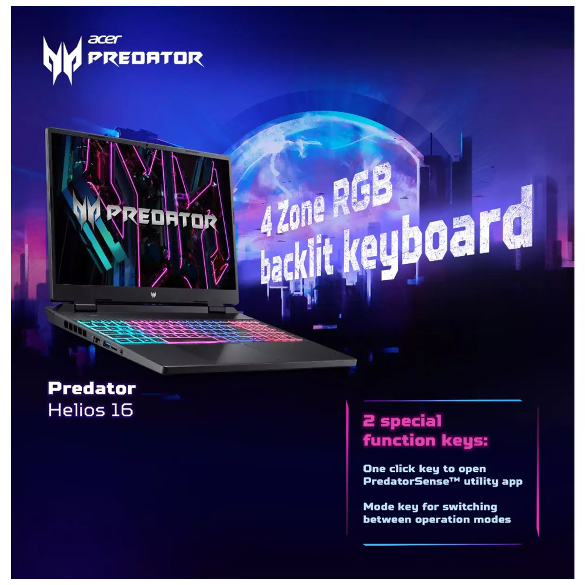 Acer Predator Helios Neo Intel Core I916 GB 1TB SSD, 16 Inch WQXGA Display, Windows 11 Home, Black Laptop